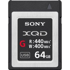 Tarjeta De Memoria Sony 64GB XQD Serie G  Velocidad De Transferencia 440MB/S, Escritura 400MB/S