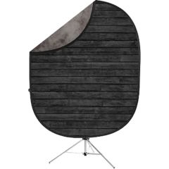 Fondo Plegable 2 En 1 Con Tripie Savage 1.52m X 1.83m Dark Planks/Mottled Light Gray
