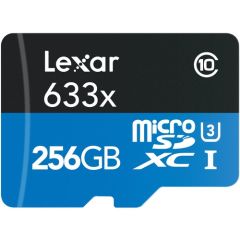 Memoria 256GB 633x microSDHC / microSDXC U High Performance UHS-I Con Adaptador SD Lexar