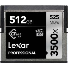 Tarjeta De Memoria Lexar 512GB CFAST 2.0 3500X Professional