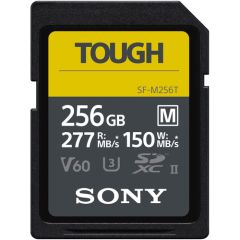 Tarjeta de memoria Sony 256GB Tough UHS II-③ Class 10 4K Lectura: 277MB/S, Escritura: 150MB/S
