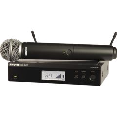 Sistema Inalámbrico Shure con Micrófono de mano de voz, Receptor para Rack (BLX24R/SM58-J11)