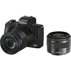 Cámara Canon EOS M50 Mark II mirrorless EF-M 15-45 mm IS STM + EF-M 55-200mm f/4.5-6.3 IS STM