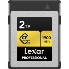 Tarjeta Lexar® Professional CFexpress™ Type B Card Gold Serie 2TB—Up to 1900MB/s read, up to 1500MB/s write