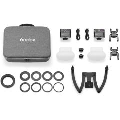 Kit 2 Flashes Macro Dental Godox MF12-DK3 para Flash Macro MF12