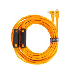 Cable Tether Tools USB-C a USB-C Ángulo Recto 9.4m con TetherBoost