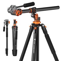 Trípode de vídeo K&F Concept T254A7 con rótula fluida FH-03