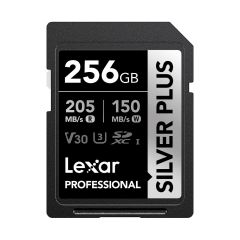 Memoria Lexar 256GB SDXC Professional Silver Plus UHS Up to 205MB/s read, 150MB/s write speed