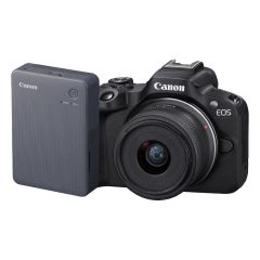 Cámara Canon EOS R50 RF-S 18-45mm F4.5-6.3 IS  STM+Impresora SELPHY QX20