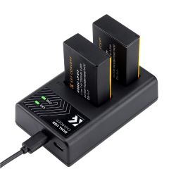 Kit de 2 Baterías K&F Concept de repuesto LP-E17, cargador dual micro USB para cámara Canon EOS RP