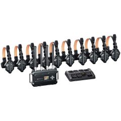 Hollyland Solidcom C1 Pro Roaming Hub 10S con 10 Single-Ear Headsets (G-Mount, 1.9 GHz)