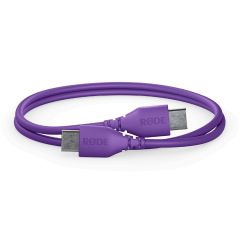 Cable Rode SC22 Purple USB-C a USB-C de 30 cm. para conectar micrófonos USB-C a computadoras