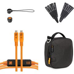 Kit de anclaje inicial Tether Tools TetherPro Optima 10G (4.5 m, naranja de alta visibilidad)
