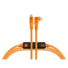 Kit de cables Tether Tools LeverLock y Optima (4.5m, naranja de alta visibilidad, en ángulo recto)