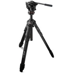 Kit Tripie Manfrotto MKONEA-500X Aluminio C/ Cabezal Fluido 500X Y Sistema Xchance (NEGRO)