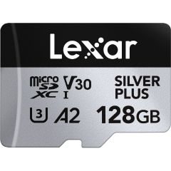 Memoria Lexar Micro 128GB SDXC SILVER PLUS UHS-I U3 V30 A2 205MB/s read, 150MB/s write speed