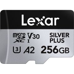 Memoria Lexar Micro 256GB SDXC SILVER PLUS UHS-I U3 V30 A2 205MB/s read, 150MB/s write speed