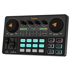 Kit Mezclador de Audio MAONO 4 canales  y conexiones a  teléfonos inteligentes AUAM200S1