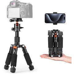 Mini Tripie 360° K&F Concept de escritorio para Cámara y Soporte para Celular (MOD S225A0+BH+25L)