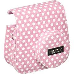 Estuche Fujifilm De Tela Instax Mini 8 y 9 C/Puntos Rosa