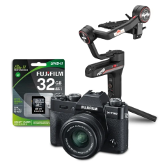 Cámara Fujifilm X-T30 negra + XC 14-45mm + SD 32GB UHS-II + Weebill-S