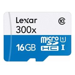 Tarjeta De Memoria Lexar 16GB MicroSDHC High Performance UHS-I Con Adaptador SD Clase 10 300X 45MB/S