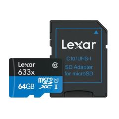 Tarjeta De Memoria Lexar 16GB Microsdhc 633X Con Adaptador SD High Performance UHS-I