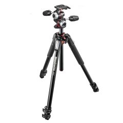 Tripie Manfrotto De Aluminio 3 SECC C/Cabeza 3 MOV 8KG MK055XPRO3-3W