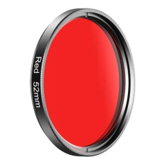 Filtro 52mm rojo para lente de cámara
