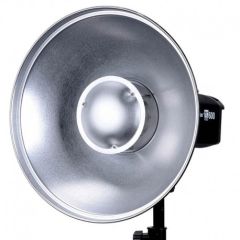 Beauty Dish Blanco Godox, Difusor Metálico de Rebote de Luz de 55cm de diámetro Fondo Plateado