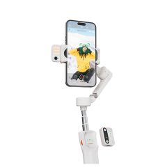 Estabilizador Gimba Hohem para Smartphone AI de color blanco (ISTEADYV3)