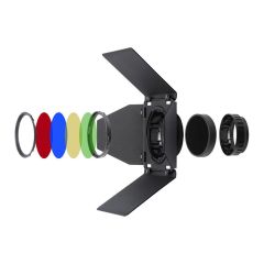 Kit Barndoor y Filtros Godox BD10 para Cabezal de Flash AD300PRO