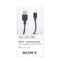 Cable Lightning Sony 100Cm color negro
