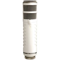 Micrófono RODE USB Dinámico Podcaster, color Blanco.