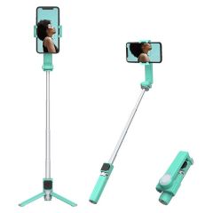 Selfie Stick MOZA con Estabilizador Inteligente Anti-sacudidas para Smartphones, color turquesa.
