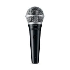 Micrófono SHURE de mano vocal, dinámico. Con interruptor, ideal para Karaoke y diálogos, cable XLR