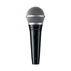 Micrófono  PGA48-XLR, SHURE de mano vocal, dinámico. Con interruptor, ideal para Karaoke y diálogos, cable XLR