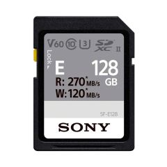 Tarjeta de memoria Sony  SDXC UHS-II  SF-E128GB T2 V60 Clase10 Lectura: 270MB/S, Escritura: 120MB/S