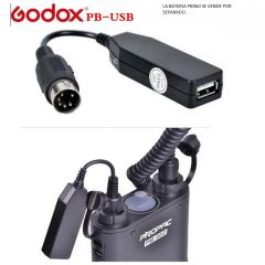 Cable Godox De Alimentación USB Para Dispositivo Celular, Tableta o Laptop Desde PB960 