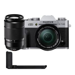 Cámara Fujifilm X-T20 Silver XC16-50mm + XC50-230mm + GRIP