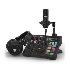 Kit de Mezclador de Audio MAONO para Podcast Portatil de 4 Canales  AU-AM100K2
