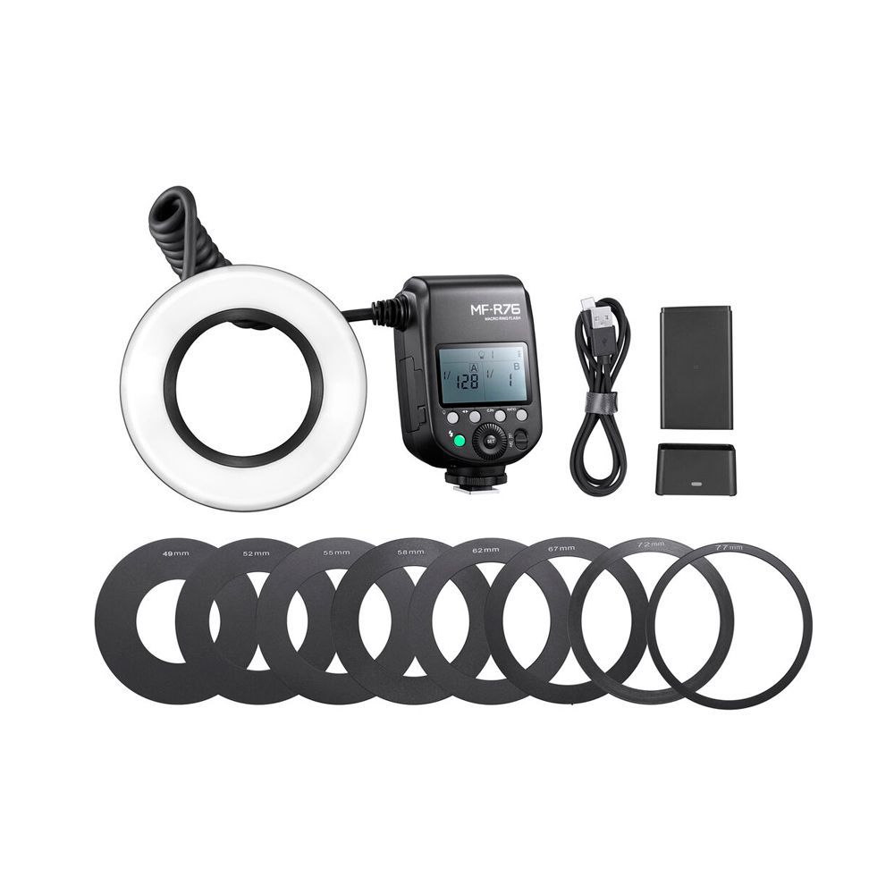 Anillo de Luz Godox MF-R76 (MACRO RINGFLASH) Fotomecánica