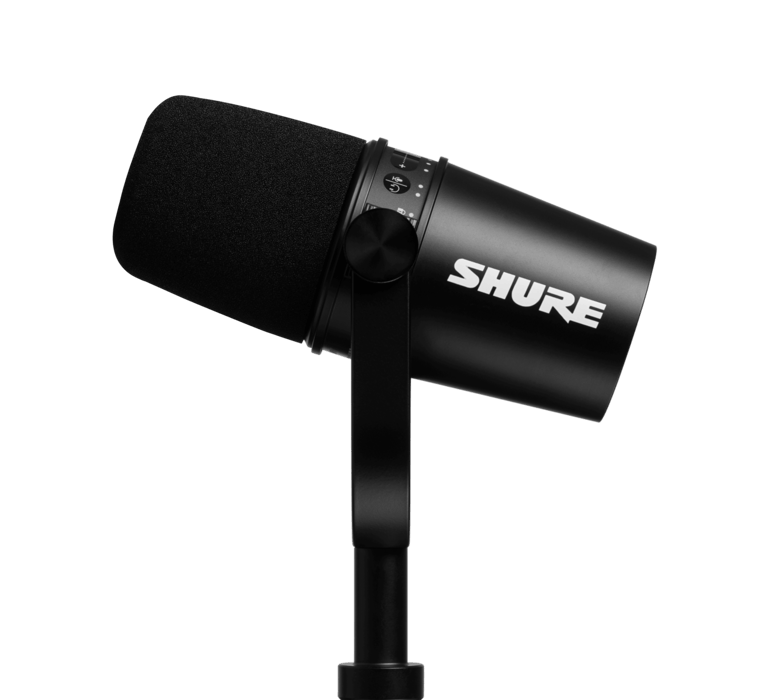 Microfono Shure MV7-K para Podcast Negro - Fotomecánica