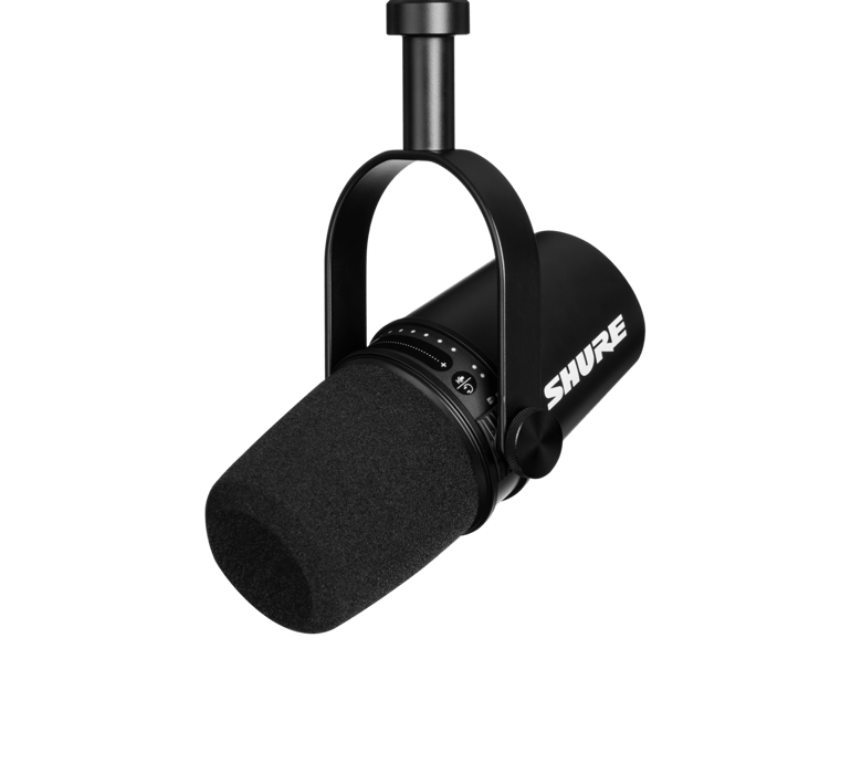 Microfono Shure MV7-K para Podcast Negro - Fotomecánica