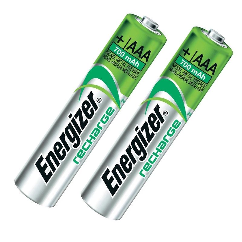 Energizer Baterías AAA recargables, batería NiMH triple A de 700 mAh  precargada para 1000 ciclos y baterías D recargables, paquete de 8 pilas  AAA y 2