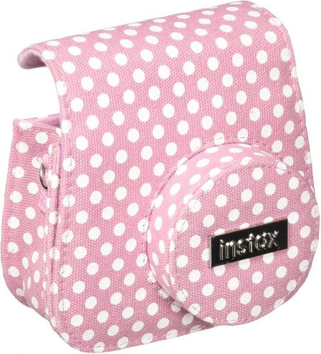 Estuche Fujifilm De Tela Instax Mini 8 y 9 C/Puntos Rosa