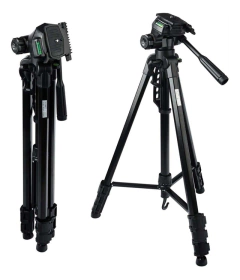 Tripie profesional de aluminio para cámara 1.72m,SL-3600 Deluxe con soporte para celular y control bluetooth