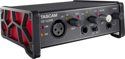 Interfaz de audio USB Tascam US-1x2HR 1 micrófono 2 pulgadas / 2 salidas versátil de alta resolución