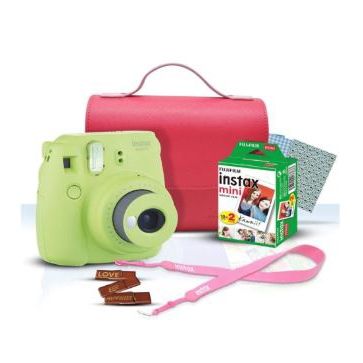 Cámara Fujifilm Instax Mini 9 Lima Instantánea kit de inicio con estuche y accesorios
