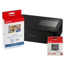 Impresora Canon SELPHY CP1500 Negra con papel COLOR KC-36IP (3) y PCC-CP400 POSTCARD SIZE PAPER